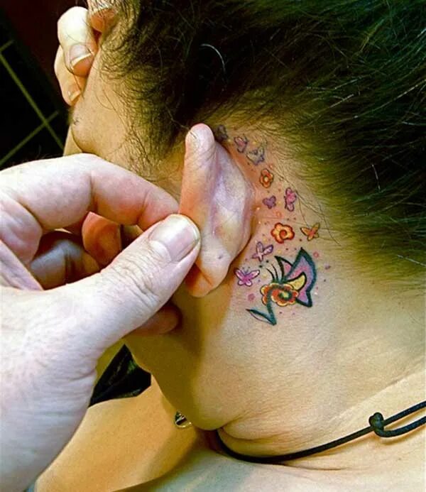 Рак кожи на ухе фото Best 24 Behind The Ear Tattoos Design Idea For Women - Tattoos Art Ideas