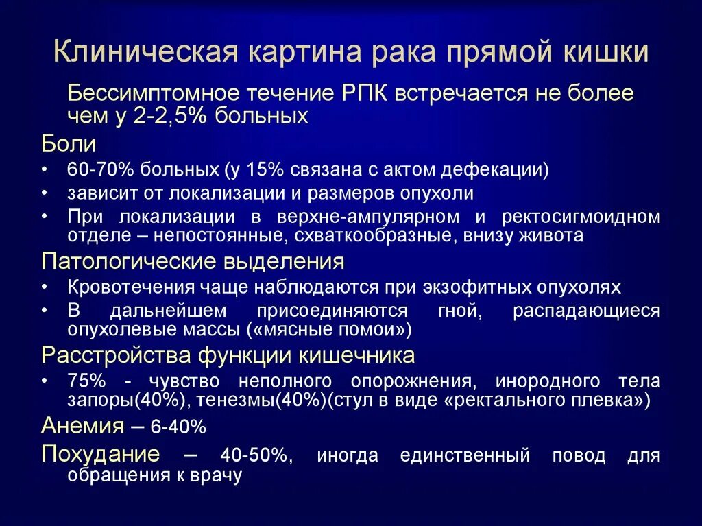 Рак прямой кишки первые симптомы фото Признаки кишечника первые симптомы