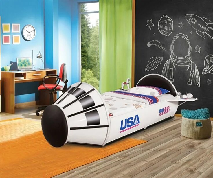 Ракета в детскую больницу фото Orbiter Space Shuttle Bed " Kid beds, Bed, Kids bedroom