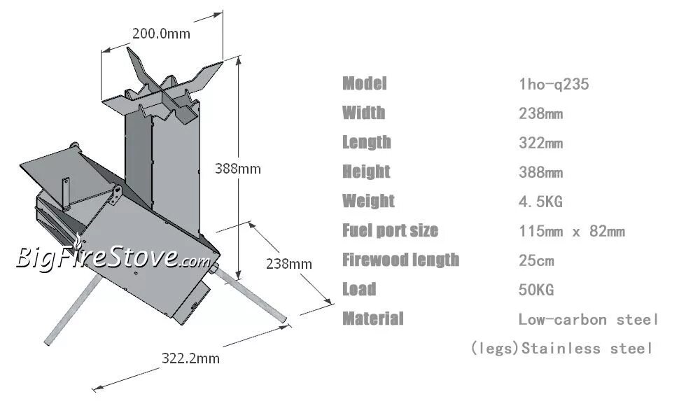 Ракетная печь своими руками чертежи small size steel rocket stove Camping Portable Folding Outdoor Camping 1HO-steel