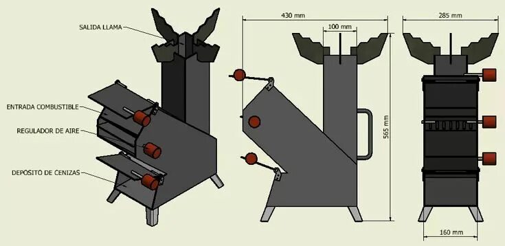 Ракетная печь своими руками чертежи размеры Cocina Cohete - Rocket Stove - Mechero - $ 235.000 Rocket stoves, Rocket stove d