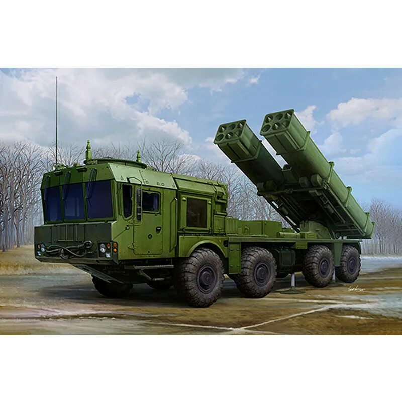 Ракетная установка ураган фото Trumpeter 01068 Сборная модель 9A53 Uragan-1M MLRS (Tornado-s) (1:35) купить в Р