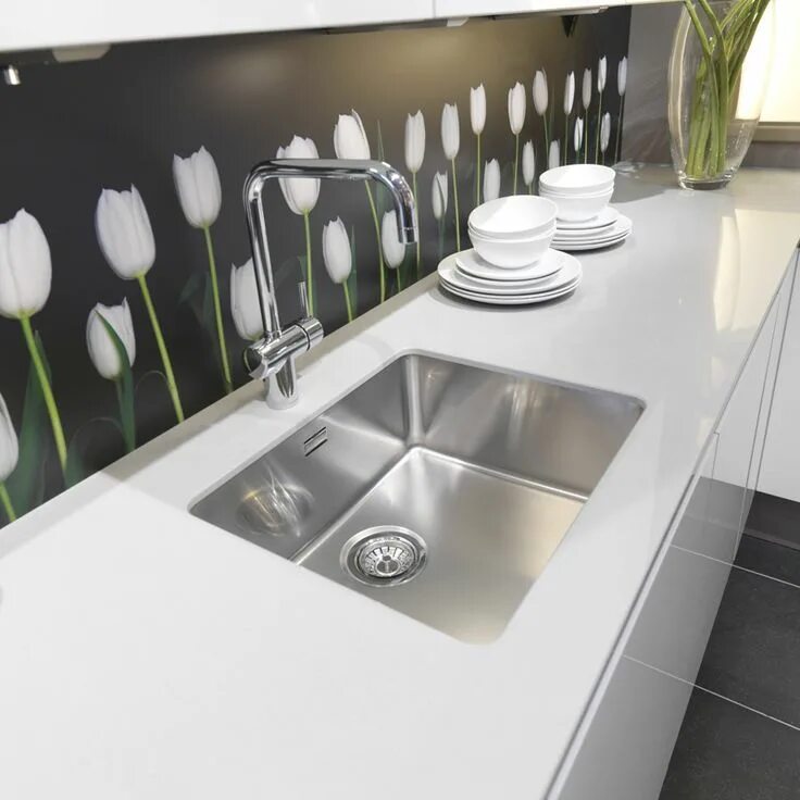 Раковины в интерьере кухни фото Reginox Kansas 50x40 Single Bowl Sink - Sinks-Taps.com Single bowl kitchen sink,