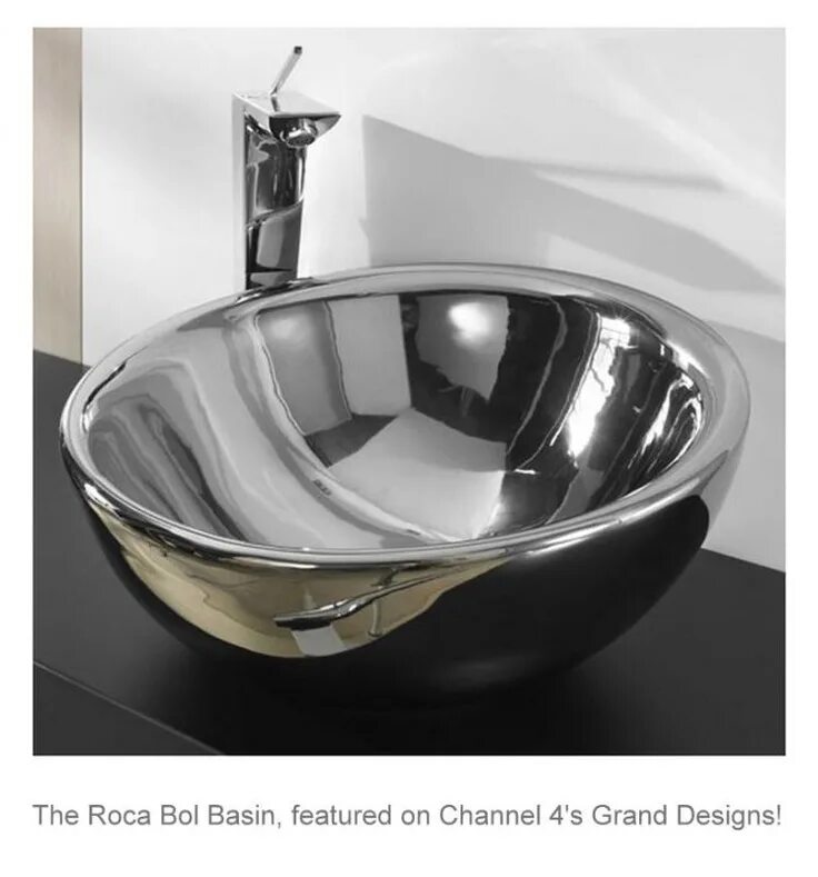 Раковины виды фото As featured on last nights Grand Designs! Roca Bol Countertop Basin in Argenta G