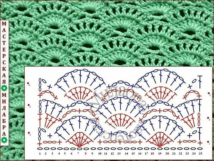 Ракушка крючком со схемами Узоры для вязания Crochet stitches library, Crochet stitches patterns, Crochet h