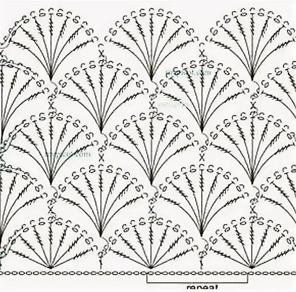 Ракушка крючком со схемами Комментарии к теме Афганские вязаные крючком узоры, Виды петель для вязания крюч