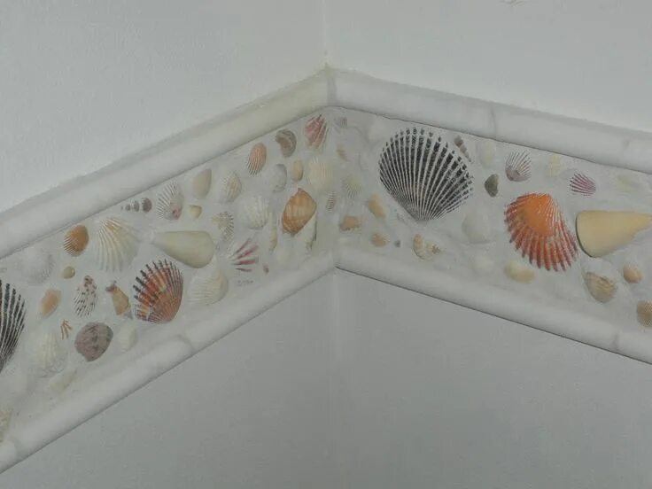 Ракушки в интерьере ванной I wanted to do something with all the shells I have collected over the years. Th