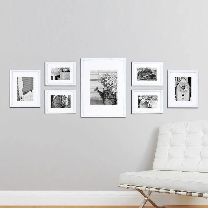 Рама на стене в интерьере Gallery Perfect 7-piece Frame Set Wall decor living room, Photo wall decor, Fram