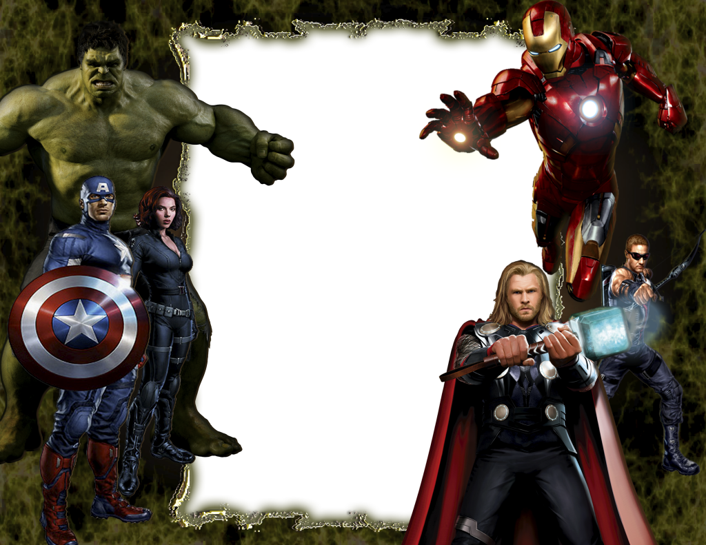 Рамка для фото героя Avengers frame png 3 Marcos para fotos, Fotos de los vengadores, Avengers