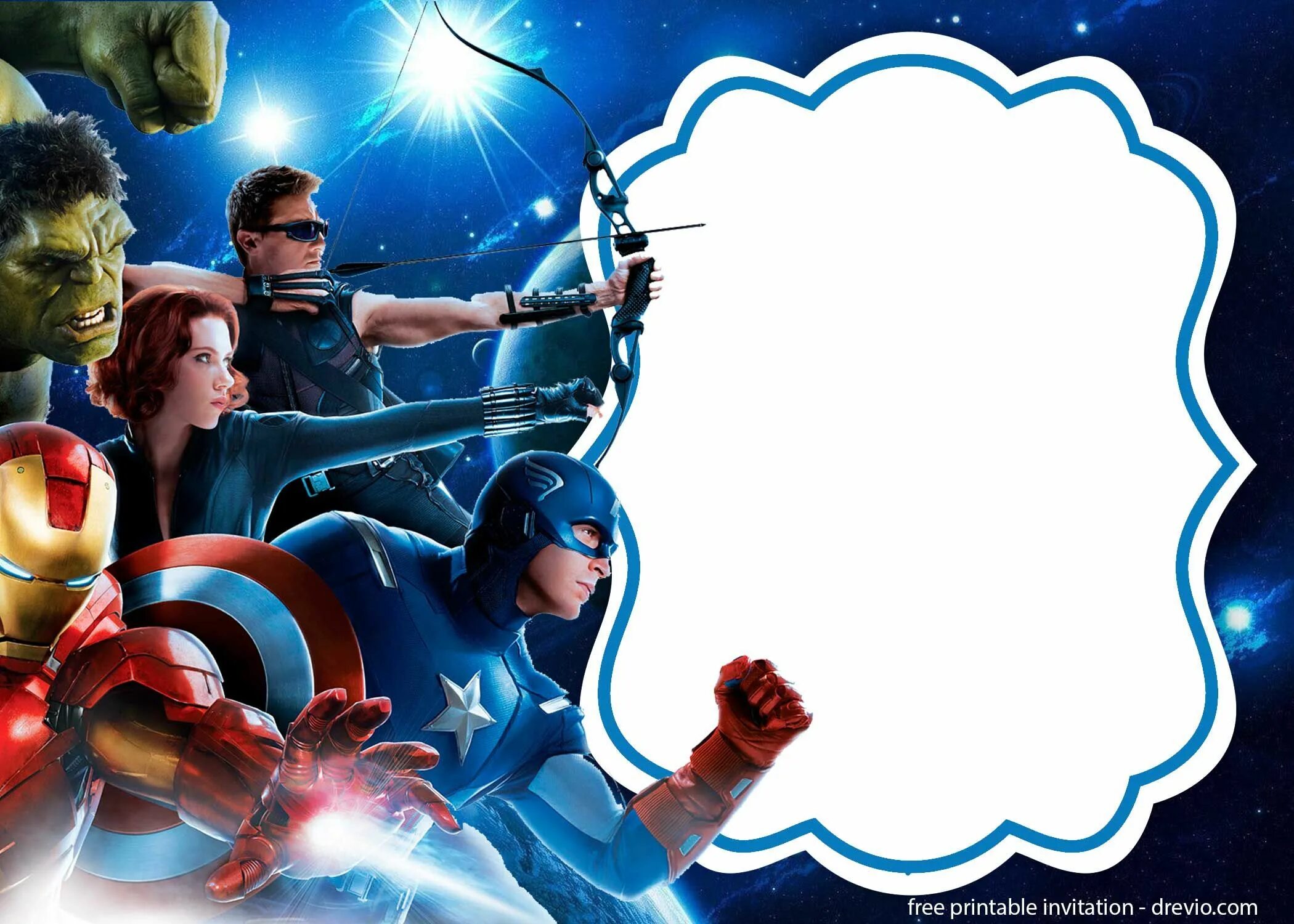 Рамка для фото героя free avengers invitation template all characters di 2020