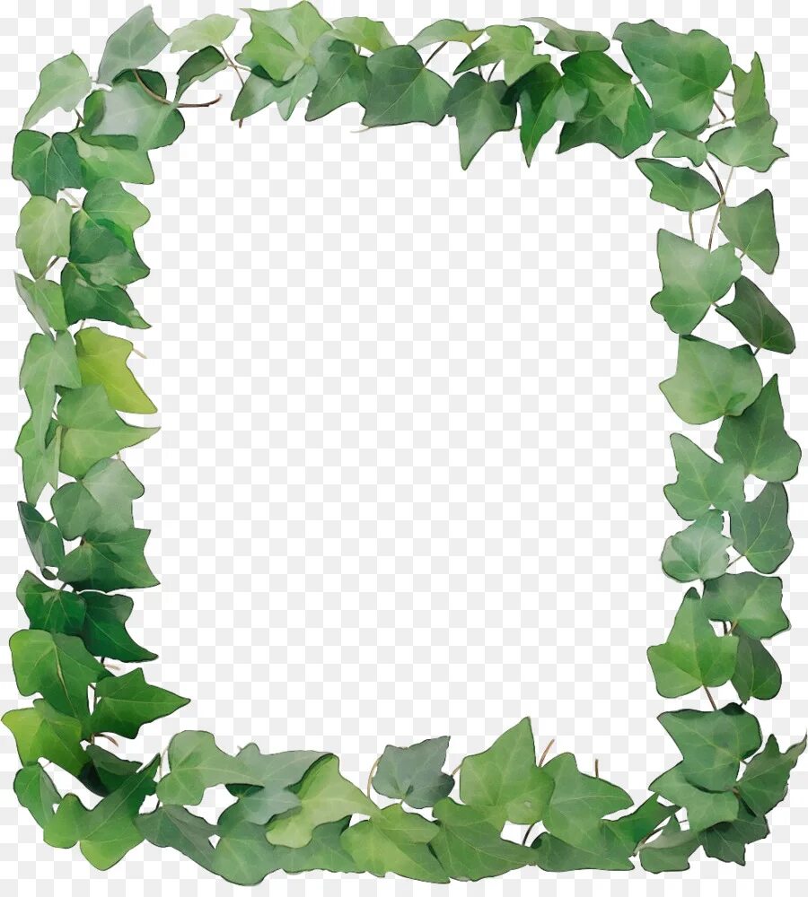 Рамка для фото листья Ivy Wreath - Green Ivy Wreath - CleanPNG / KissPNG