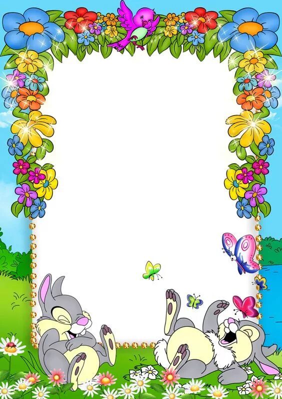 Рамка для оформления листа а4 детские Pin on Frames & beautiful Boards Clip art borders, Flower frame, Disney frames