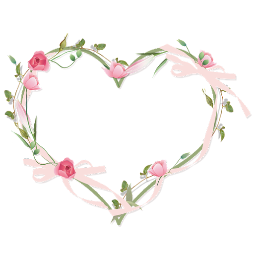 Рамка сердце из цветов для фото пнг Rose heart Floral border design, Flower border, Flower clipart