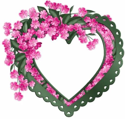 Рамка сердце из цветов для фото пнг png ékszerek - Google keresés Flower frame, Love rose flower, Happy wedding anni