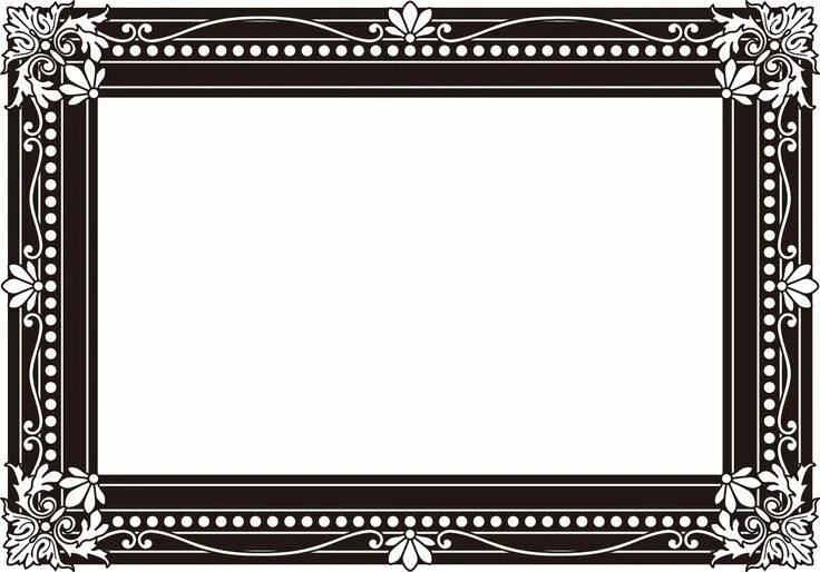 Рамки черно белые фото Black and White Ornate Photo Frame