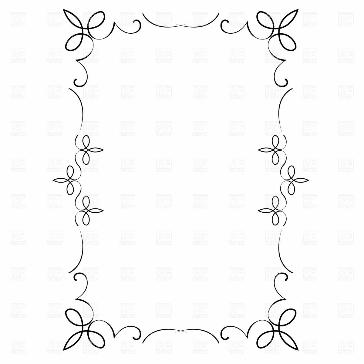 Рамки для а4 для красивого оформления Decorative frame Stock Vector Image Frame download, Vector free, Borders, frames