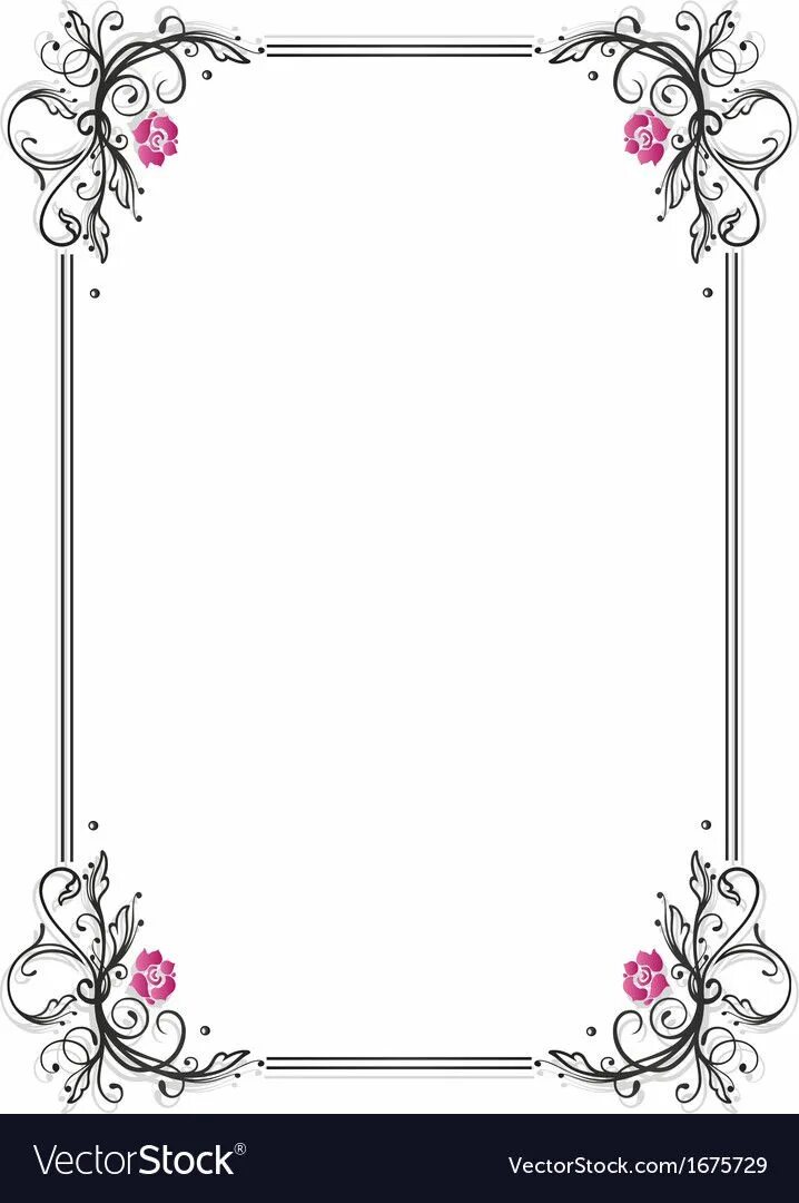 Рамки для а4 для красивого оформления Vintage Frame Vector Images (over 720,000) Vintage frames vector, Flower backgro