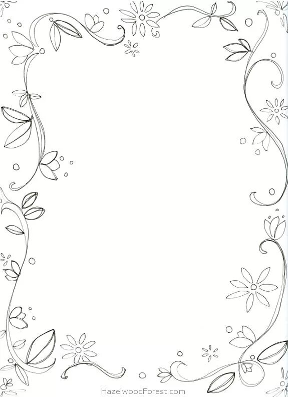 Рамки для а4 word для красивого оформления 7 Images of Border Coloring Pages Printable Clip art borders, Page borders free,