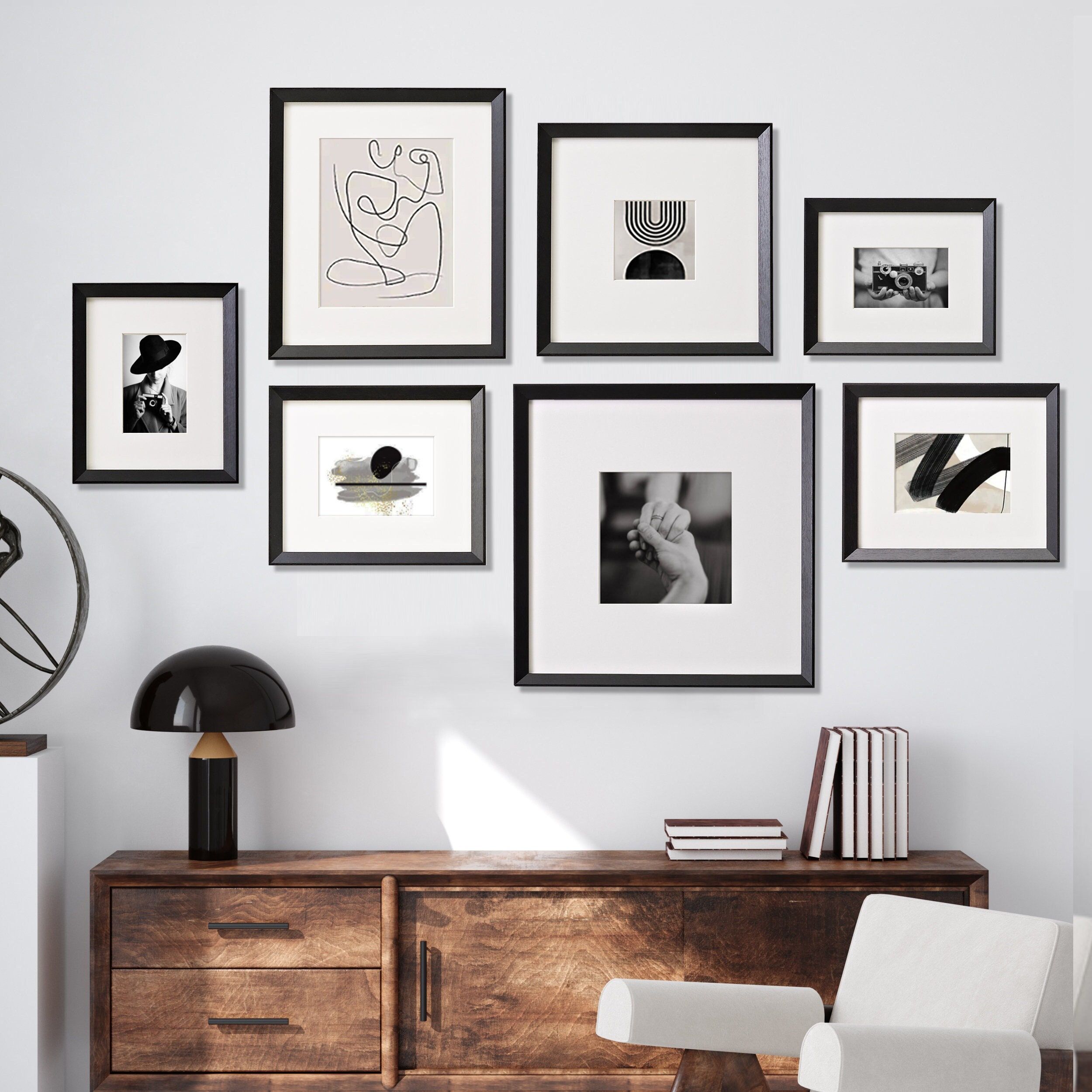 Рамки для декора на стену Black Premium Gallery Wall Frame Modern Gallery Wall for - Etsy Staircase wall d