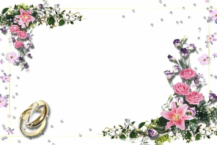 Рамки для текста фото поздравления tattoopins.com Wedding borders, Floral border design, Flower border png