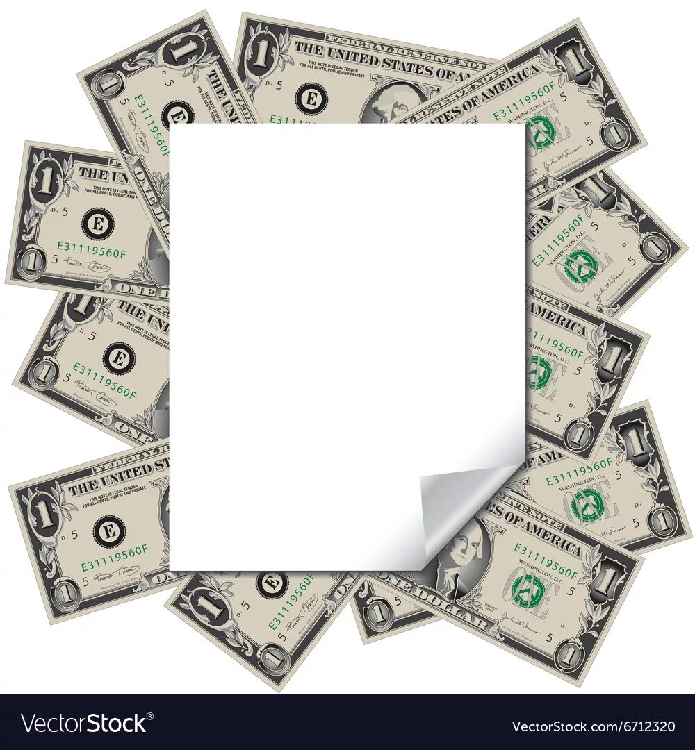 Рамки фото деньги Money frames this blank page Royalty Free Vector Image