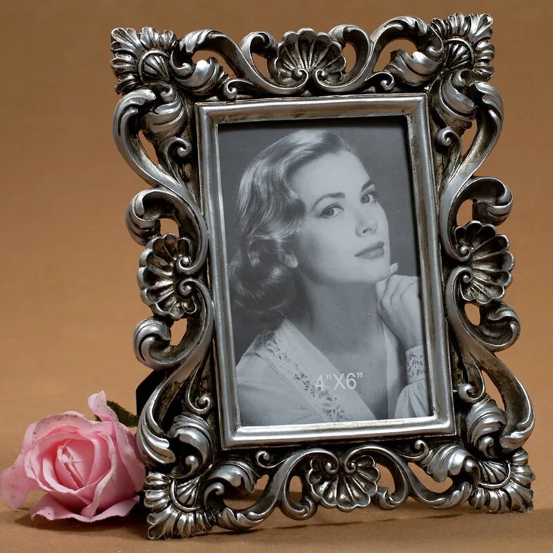 Рамки фото ростов 2021 Retro Vintage Rose Resin Photo Frame Picture Frame Home Decor 4 X 61 From W