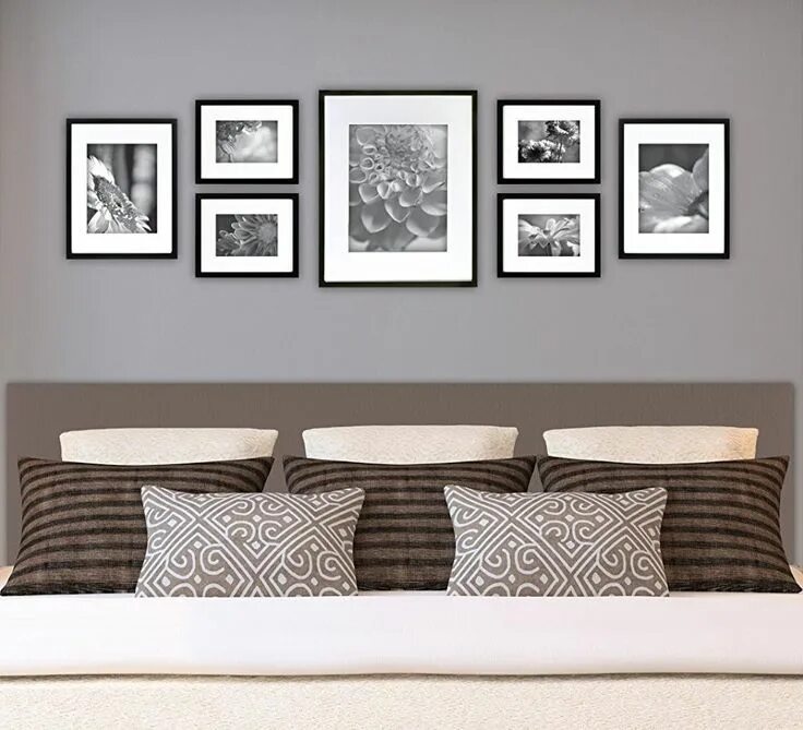 Рамки в интерьере спальни Wall Frame Set Black 7 New Picture Photo Gallery Solid Wood Frames Home Décor eB