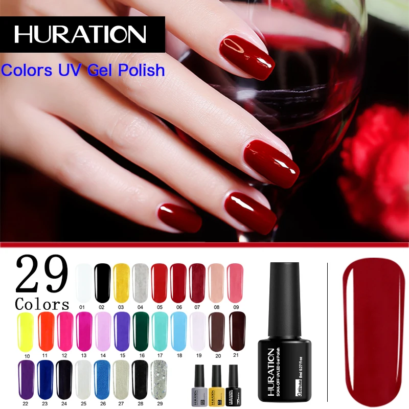 Рандомайзер цвета маникюра Huration Pure colors Маникюр 8 мл УФ-лак для ногтей лак Vernis Enamels лак для н