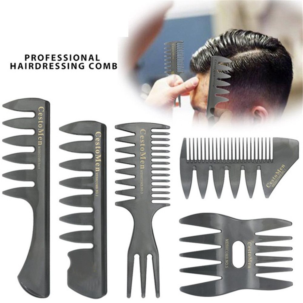 Расческа для мужской стрижки Hot New Beard Styling Durable Hairdressing Tool Wide Teeth Barber Shop Hair Brus