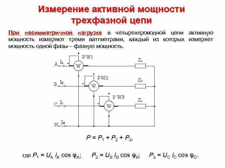 Расчет электрических и измерительных схем Картинки ИЗМЕРЕНИЕ ТОКА В ТРЕХФАЗНЫХ ЦЕПЯХ