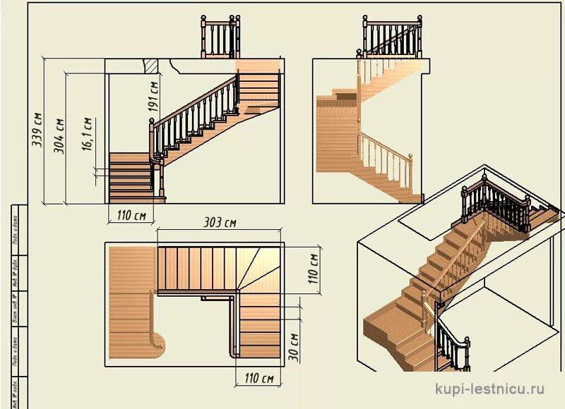 Расчет лестница на второй этаж фото Проекты и трех маршевых лестниц. Скачайте архив чертежей