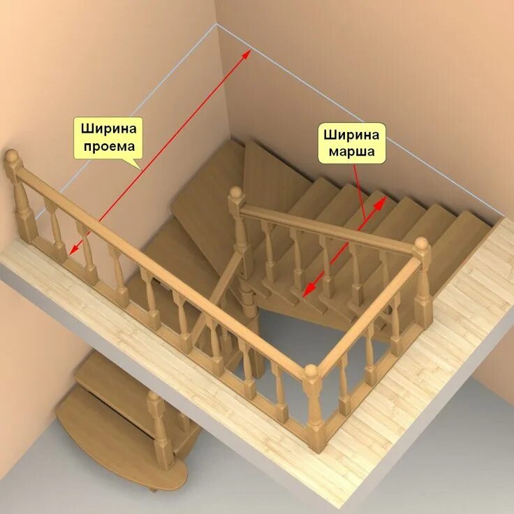 Расчет лестница на второй этаж фото Элементы деревянной лестницы на косоурах с поворотом 90 градусов Toddler bed, Ho