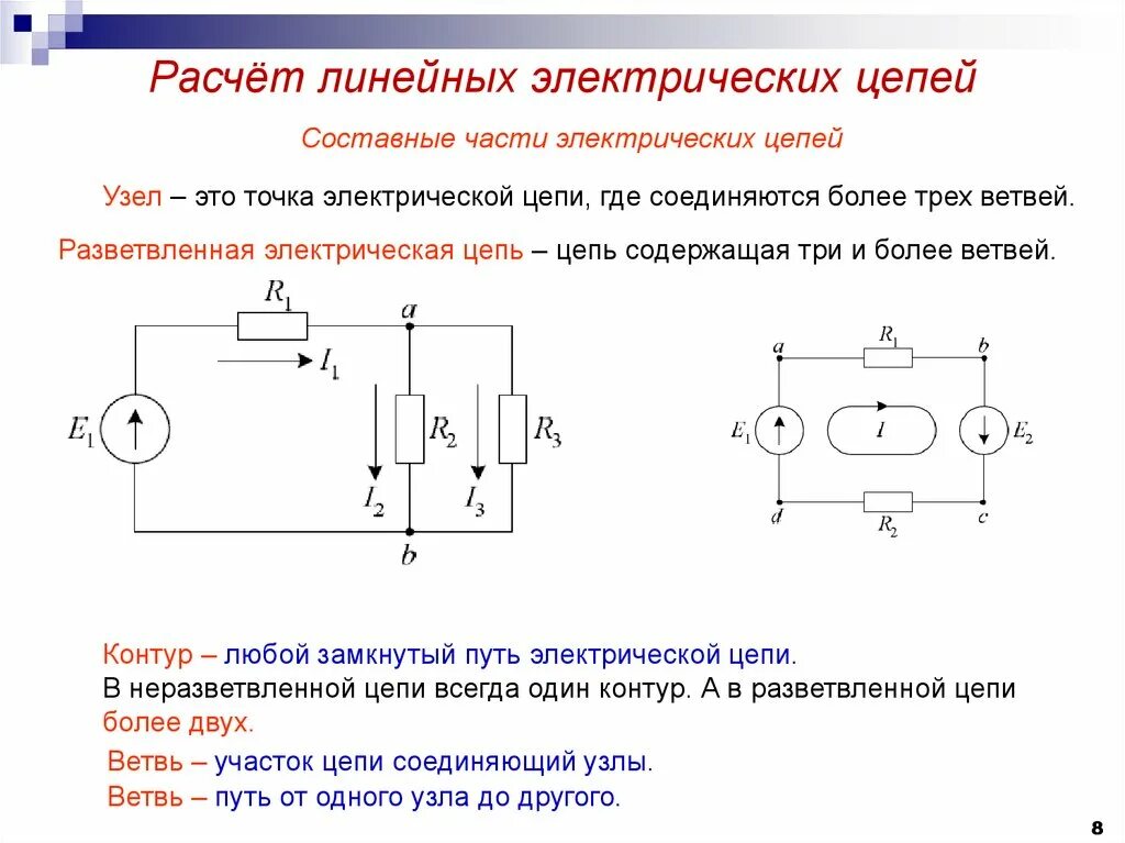 Расчет схемы электрической цепи онлайн Электрическая цепь находится