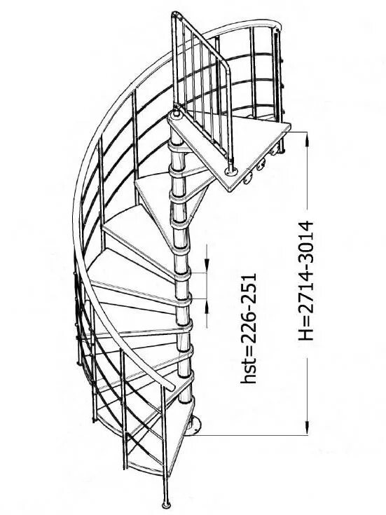 Расчет винтовой лестницы чертежи Винтовые лестницы "NOVO" - superlestnica.by