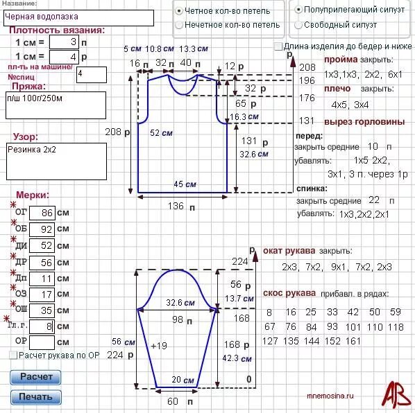 Расчет выкроек Российский Сервис Онлайн-Дневников Машинка для вязания, Выкройки, Учебник по шит
