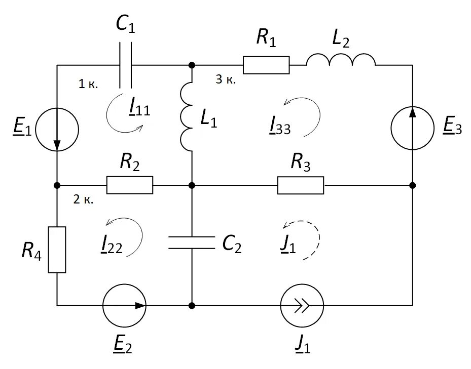 Расчетная схема электрической цепи это Метод контурных токов для расчёта электрических цепей FaultAn.ru Дзен