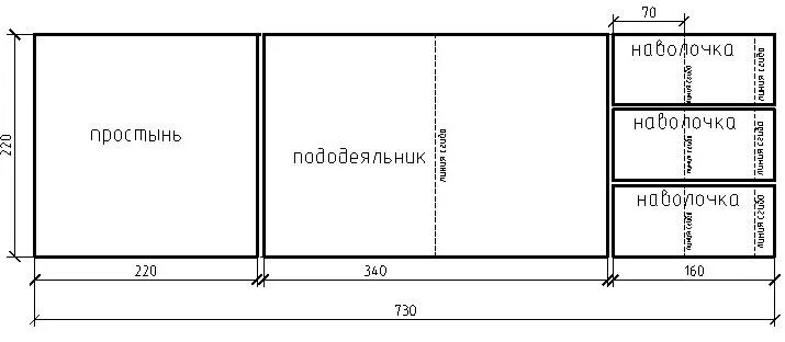 Раскладка выкройки постельного белья на ткани 240 постельное белье раскрой Постельное белье, Выкройки, Постельные принадлежности