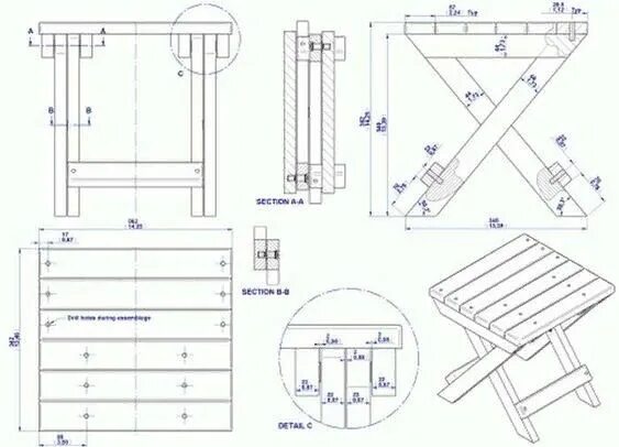 Раскладная своими руками чертежи Мебель с чертежами ВКонтакте Chair woodworking plans, Camping stool, Wooden fold