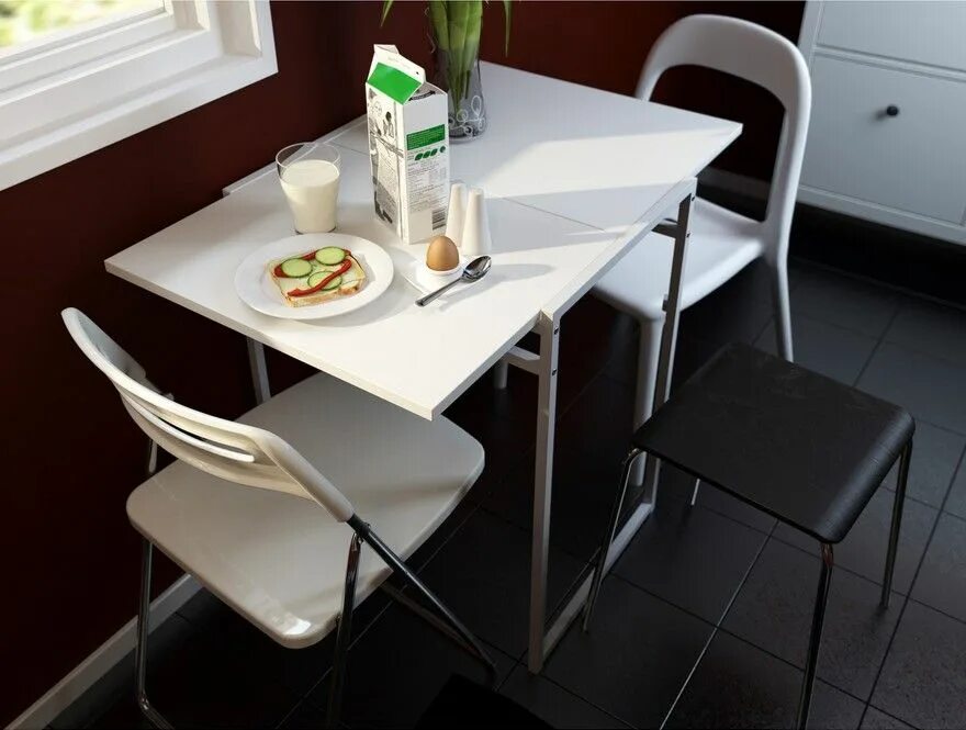 Раскладной стол для кухни фото стол Икея Moddus Drop leaf table, Table, Ikea