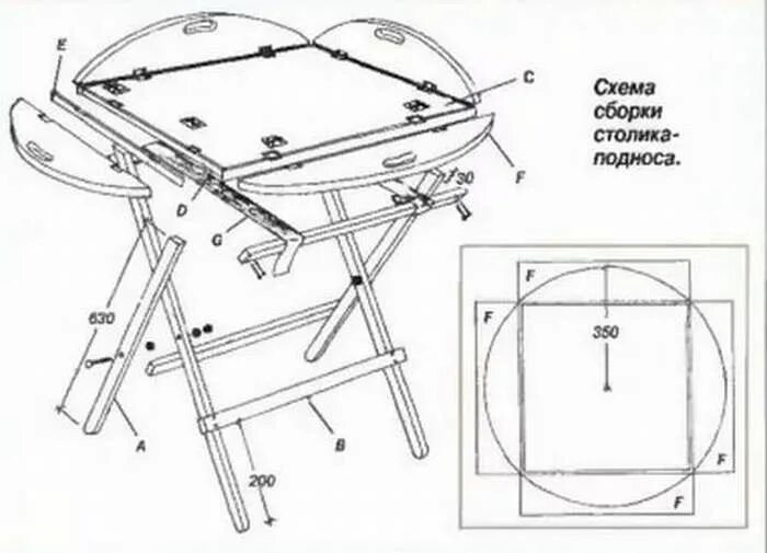 Раскладной стол своими руками чертежи и схемы Как сделать раскладной стол своими руками: различия, чертежи и фото