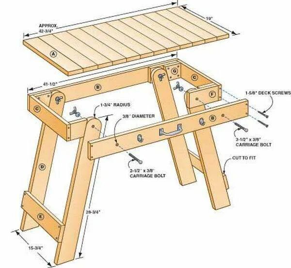 Раскладной верстак своими руками чертежи и схемы Стол для дачи своими руками 500 фото, инструкции, схемы Grill table, Diy wood pr