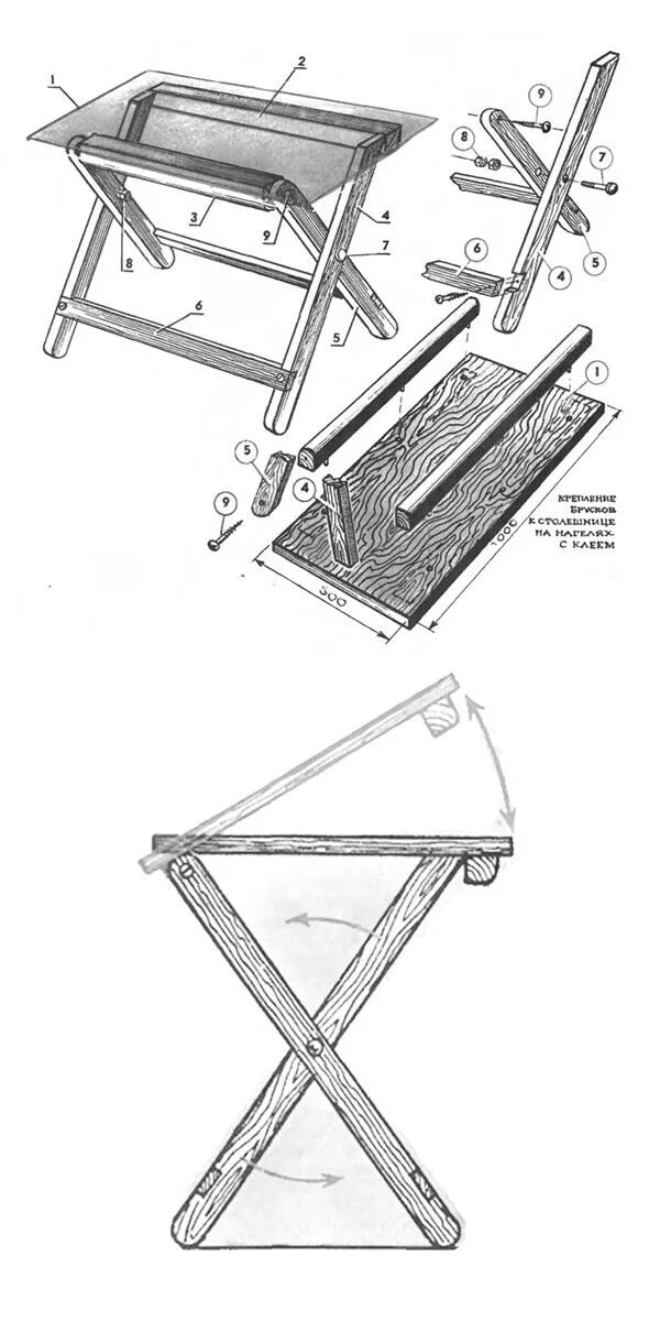 Раскладные столы своими руками чертежи фото Складной стол своими руками: чертежи, размеры, фото Складные столы, Складной сто