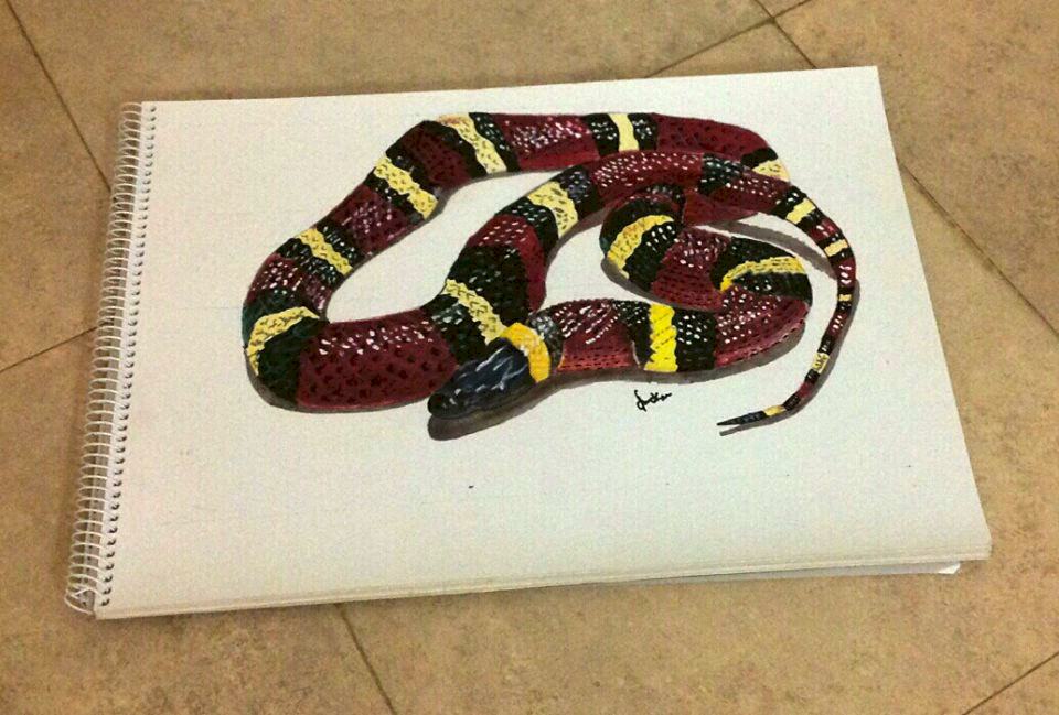 Раскрас змеи фото 3d Drawing Snake at GetDrawings Free download