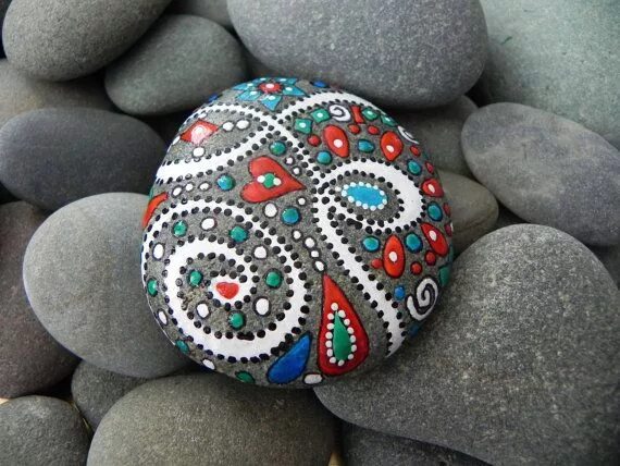 Раскрашенные камни фото Happy Galaxy / Greek River Rock - Etsy Painted rocks, Rock painting designs, Pai