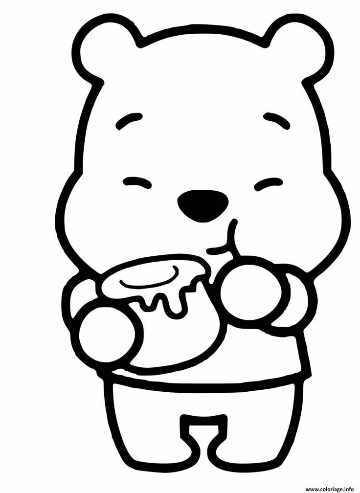 Раскрашивать черно белые фото Coloriage mini bebe winnie mignon kawaii à imprimer Coloriage winnie, Coloriage 