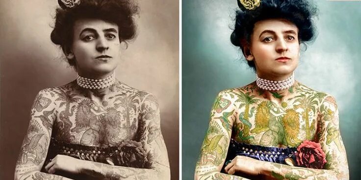 Раскрасить старое фото These rare historical photos of famous people were digitally colored, and the re