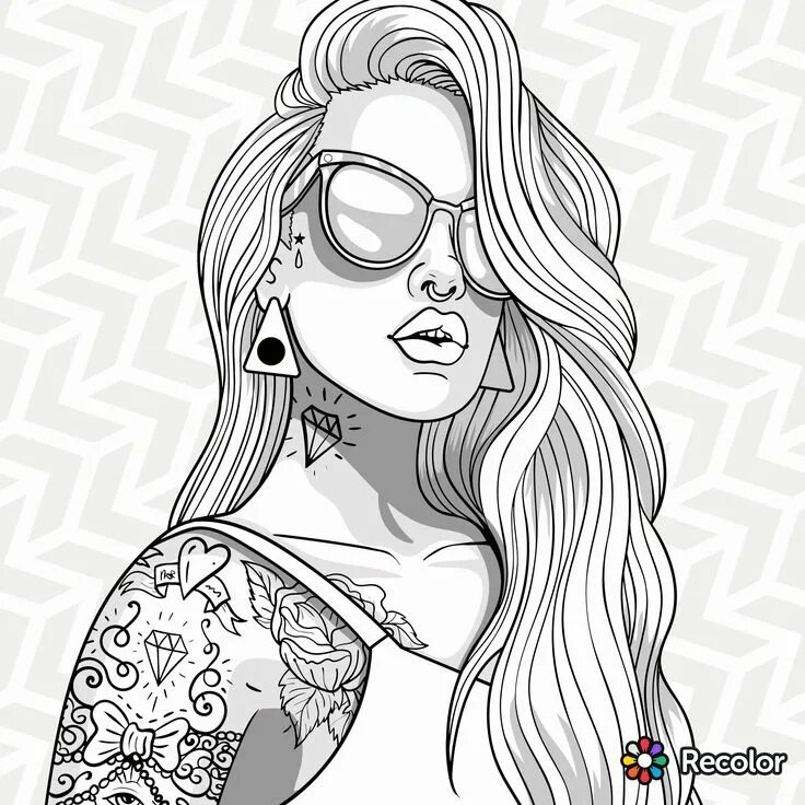 Раскраска крутые фото Pin on printables Tumblr coloring pages, Coloring book art, Colouring pages