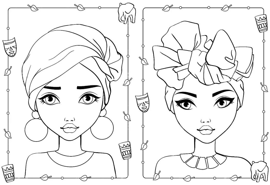 Раскраска макияж Makeup coloring book printable and online