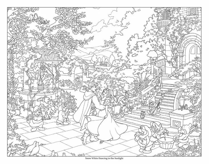 Раскраска по номерам фото дисней Disney Dreams Collection Thomas Kinkade Studios Disney Princess Coloring Book: A