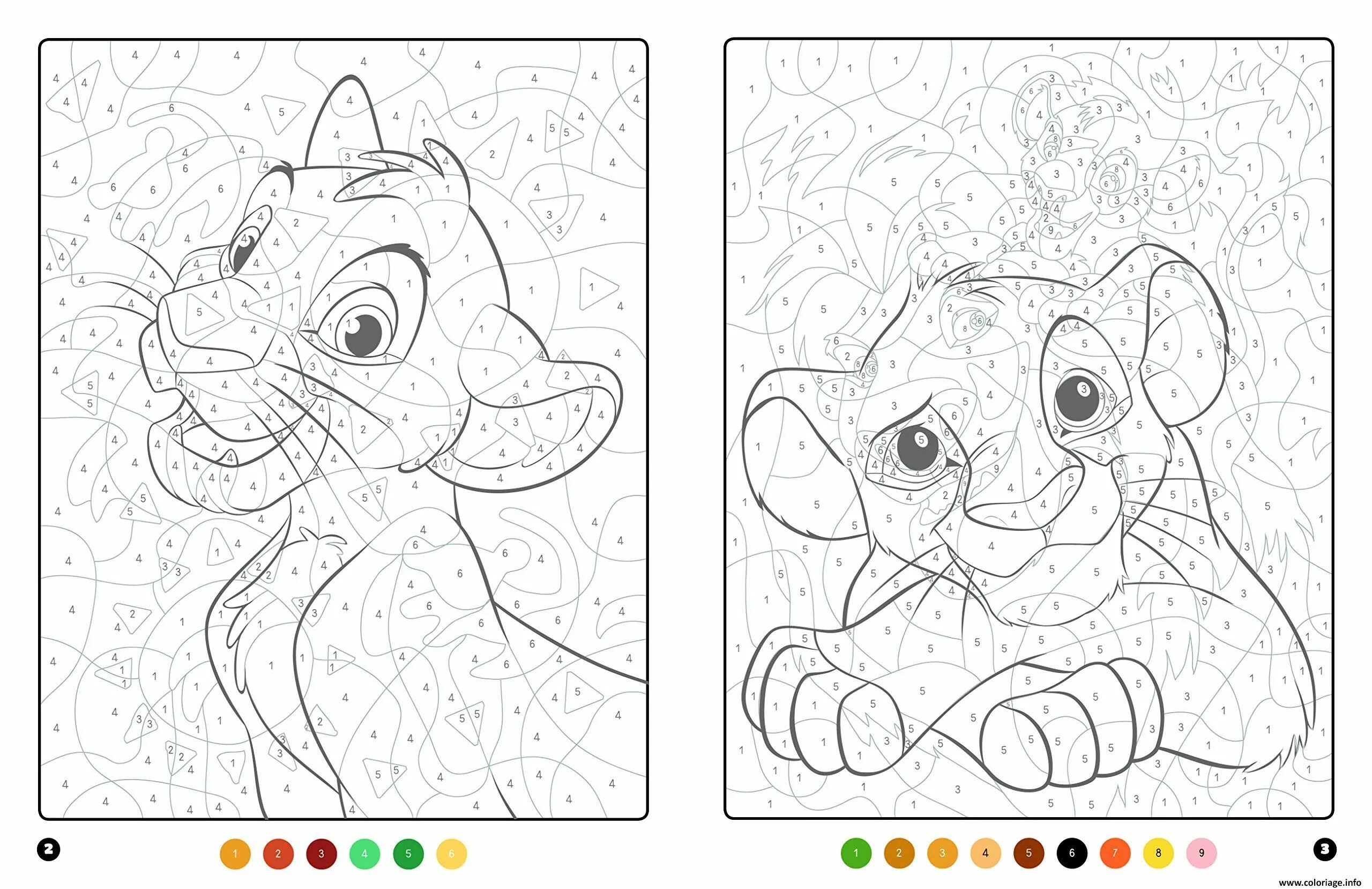 Раскраска по номерам фото дисней Coloriage magique disney le Roi Lion Dessin à Imprimer Coloriage magique, Colori